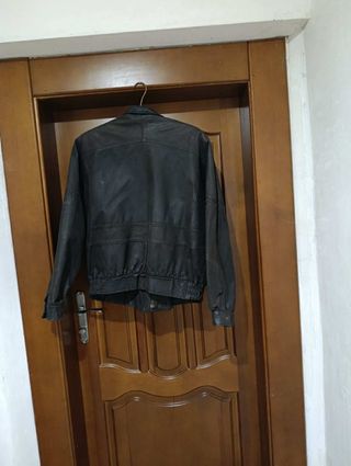 Chaqueta Cuero Vintage Italiana Marrón