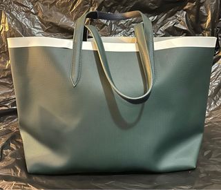 Bolso Tote Lacoste Verde y Azul con Neceser