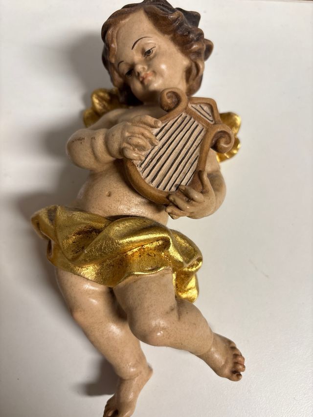 2 Querubines Musicales Madera 22 c