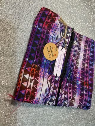 Pochette etnica viola handmade