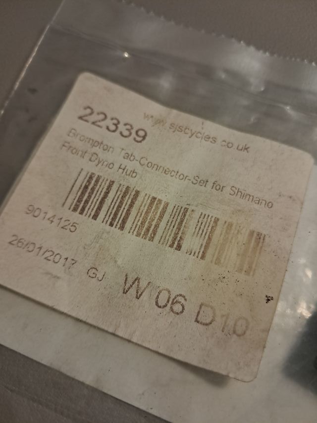 Connettore Brompton per mozzo dinamo Shimano