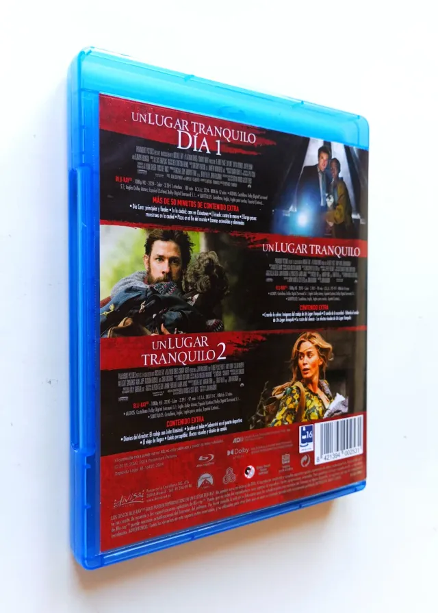 Un lugar tranquilo bluray.
Colección 3 películas.