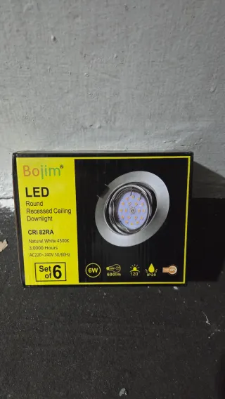 6x Focos LED Empotrables Bojim 6W 4500K