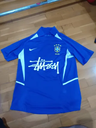 Camiseta Brasil X Stussy Azul Nike