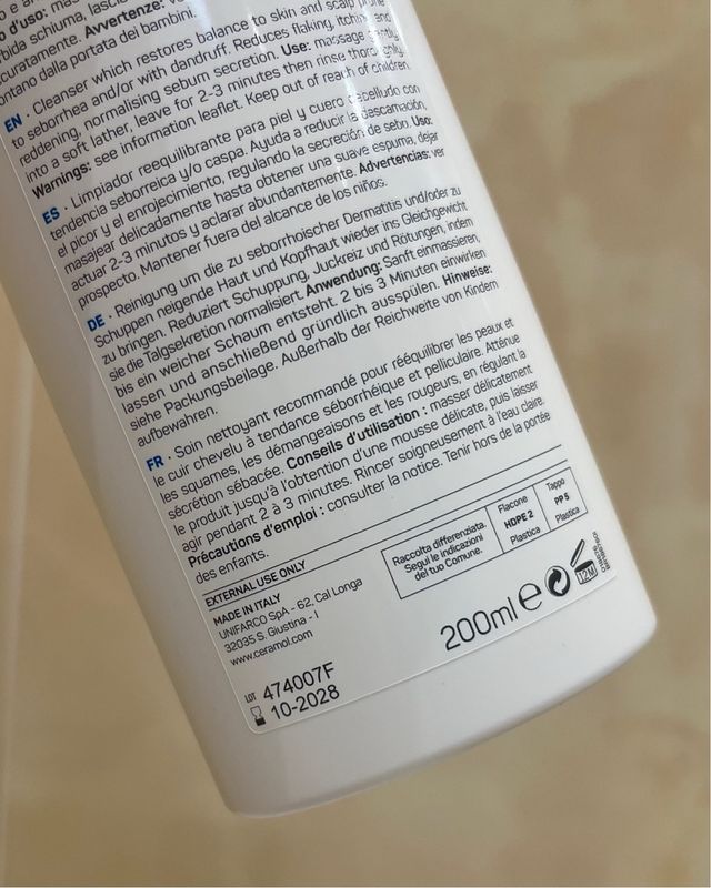 Ceramol - Shampoo per capelli grassi e dermatite