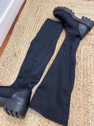 Botas mosqueteras negras talla 38