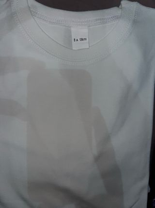 Camiseta Básica Blanca de Niños talla 10 y 8 ..