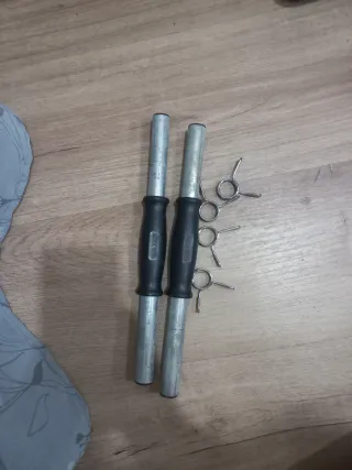 2 BARRAS  MANCUERNAS 20MM SALTER + 4 CIERRES 