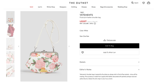 Bolso VETEMENTS floral piel