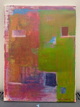 Quadro astratto Città 30x40 cm