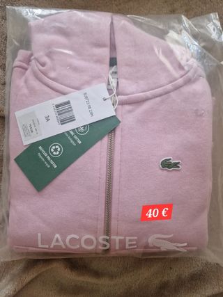 Sudadera Lacoste niña rosa talla 12A