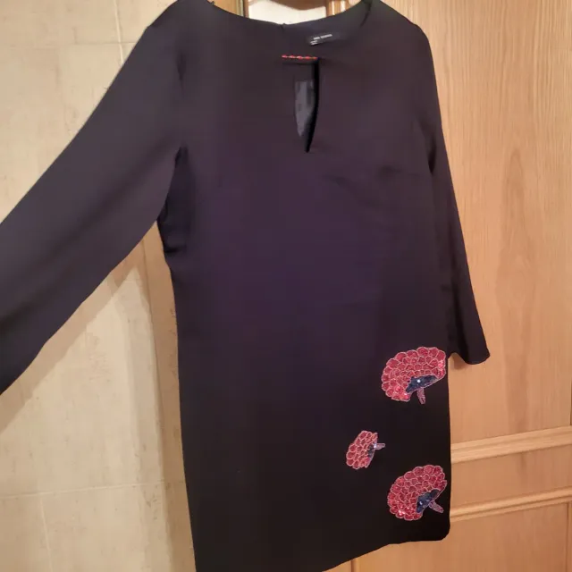 Vestido fiesta Mia Donna negro elegante. Talla 44,