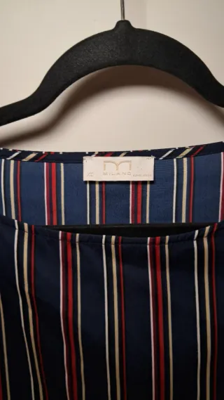 Camisa Milano Rayas Azul Marino T.XL