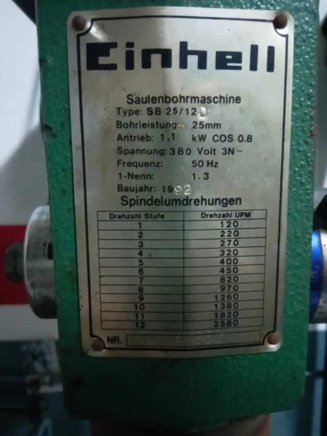 Taladro Columna Einhell SB 25/12 Profesional