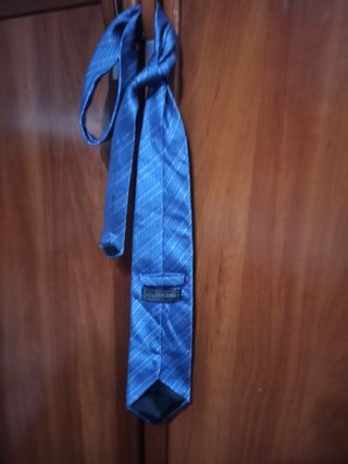 Corbata Silver Grey Azul