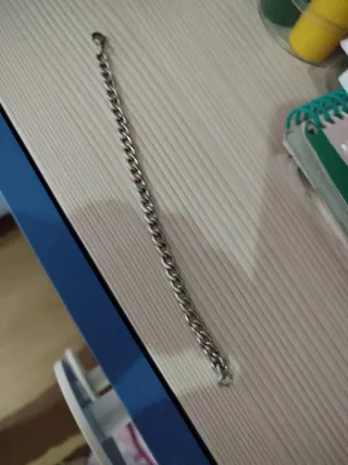 Pulsera de plata estilo cadena
