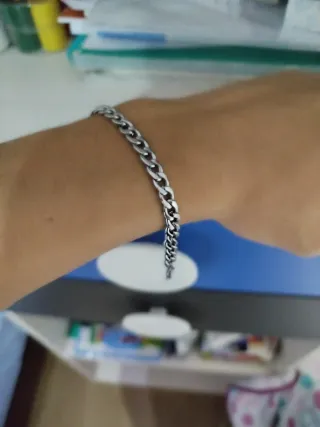 Pulsera de plata estilo cadena