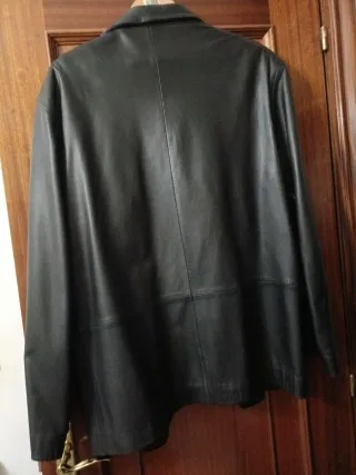 Americana Piel Ovino Negra Talla 54