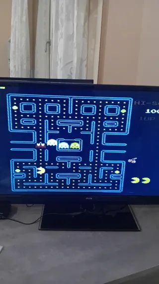 Console retrò beige/grigio 