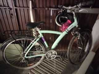 Bicicleta de montaña color verde