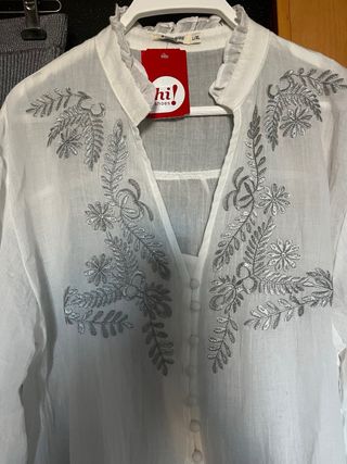 Conjunto Zara punto hilo metalizado