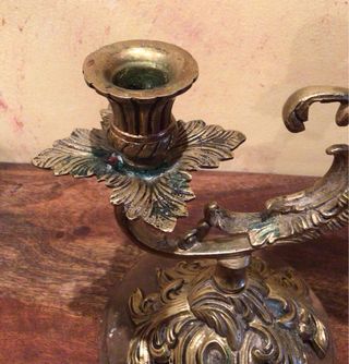 Candelabro de bronce 