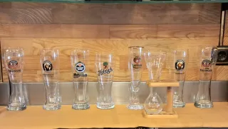 Lote 7 Vasos de Pinta Cerveza,  precio por unidad 
