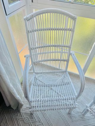 Butacas de ratán blancas (2 unidades)