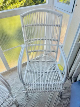 Butacas de ratán blancas (2 unidades)