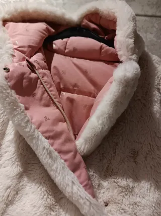 Abrigo peluche niña 7/9 años reversible, 134cm