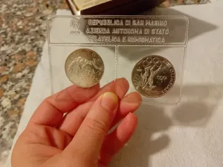 2 Monete San Marino Argento Olimpiadi