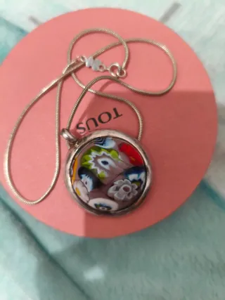 Colgante Tous Multicolor con Cadena Plata