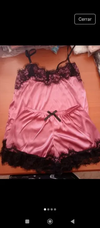 Pijama 2 piezas encaje