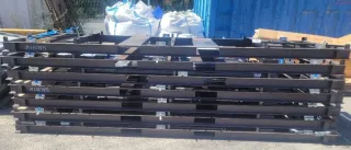 Estructura de vigas para caseta