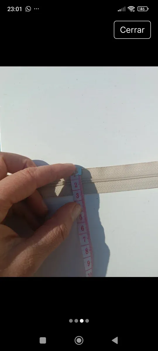 Rollo cremallera beige sin carro