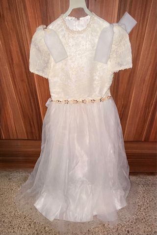 Vestido de Comunión Blanco Encaje