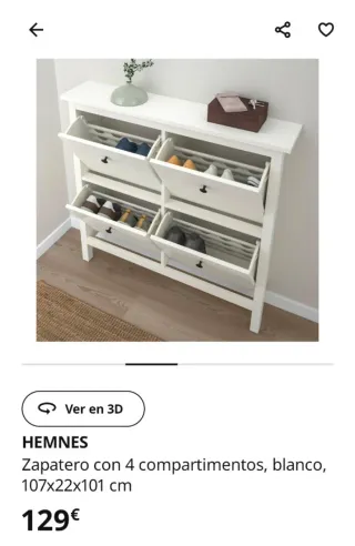 Mueble de entrada blanco con cristal