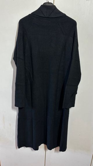 Cardigan lungo nero taglia unica SARA