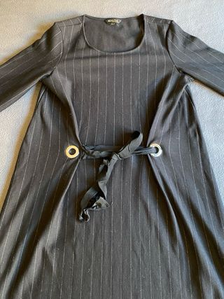 Vestido rayas negro talla S