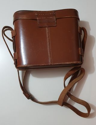 Binocolo antico Roussel anni '20 + custodia cuoio 