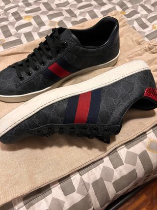 Gucci ACE Pelle GG Retro Blu/Rosso