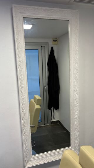 Espejo Pared Madera Blanco Maison du Monde 2 UNIDA