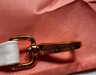 Borsa Miu mïu bianca e rosa