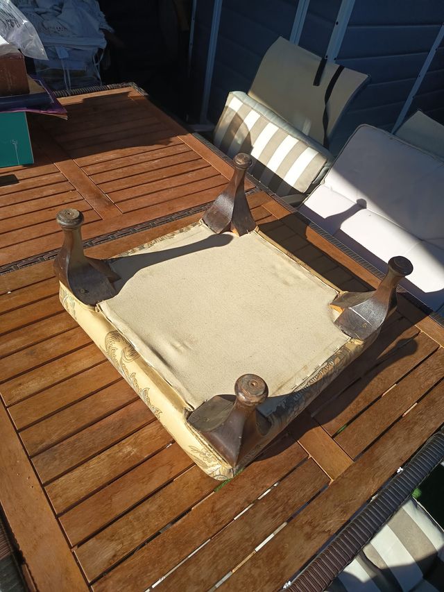 Taburete otomano vintage estilo victoriano