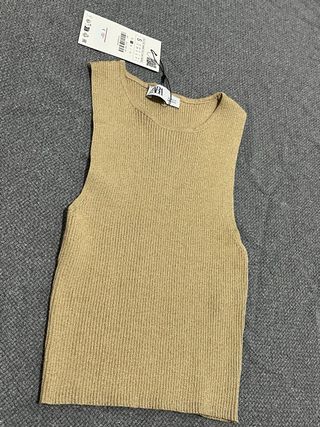 Top Zara Dorado Talla S