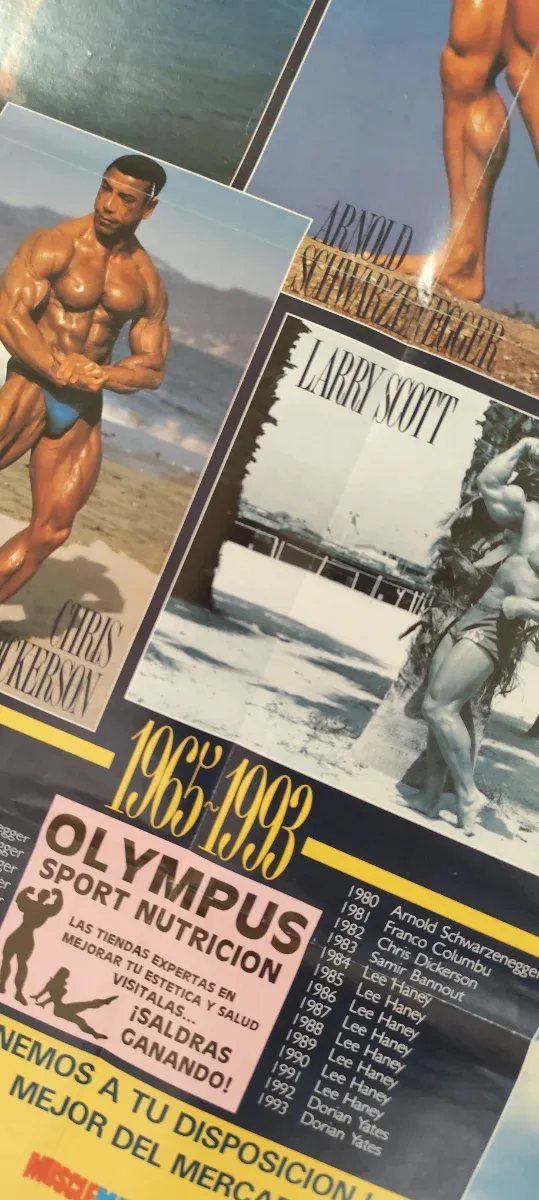 Póster Mr. Olympia 1965-1993 Culturismo