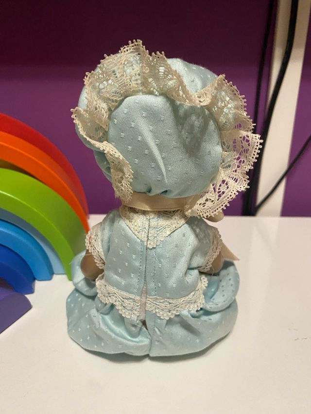 Muñeco bebé vintage azul así-95