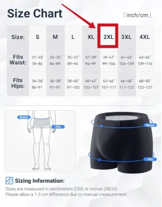 3 Pares Boxer Incontinencia Algodón Negro