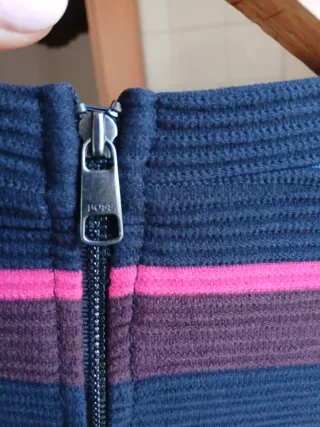 Abito a righe nero, fucsia e turchese tg S-M