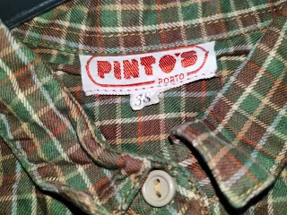 Camisa xadrez castanho e verde